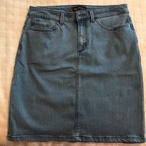 Lee denim pinstripe jean skirt size 10.